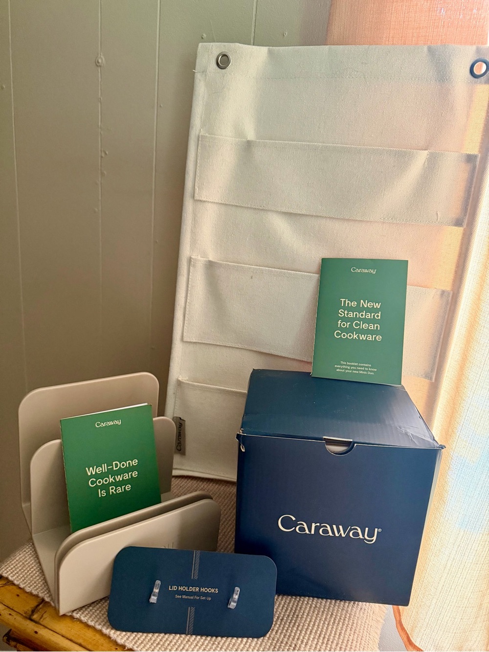 Caraway’s Cookware Pan & Lid Organizing System BUNDLE! Beige - New - 7 Pieces!!